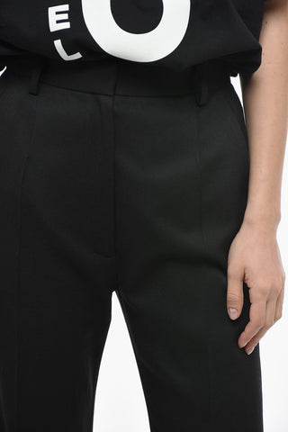 MM6 Wool Blend Straight Fit Pants with Belt Loops
