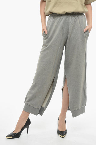 MM6 Brushed Cotton Swetpants with Opened Bottom