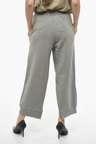 MM6 Brushed Cotton Swetpants with Opened Bottom