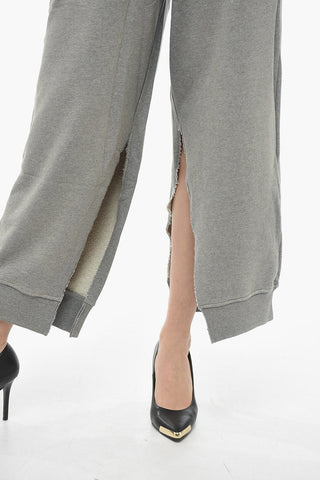 MM6 Brushed Cotton Swetpants with Opened Bottom