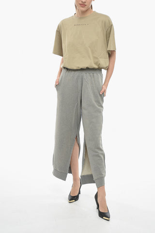 MM6 Brushed Cotton Swetpants with Opened Bottom