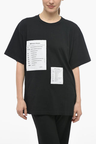 MM6 T-Shirt Girocollo con Applicazioni