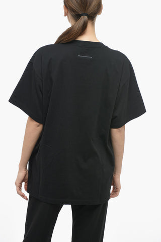 MM6 T-Shirt Girocollo con Applicazioni