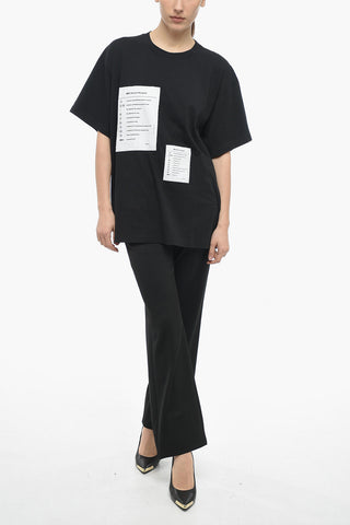 MM6 T-Shirt Girocollo con Applicazioni