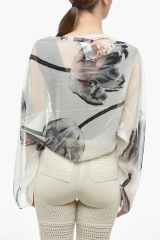 STUDIO Roses-Printed Silk DURANTE Foulard