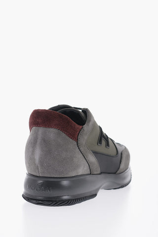 Suede and Fabric INTERACTIVE Low-Top Sneakers