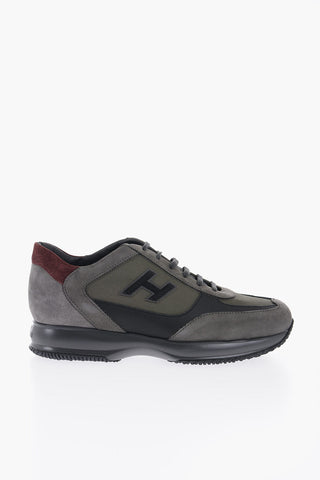 Suede and Fabric INTERACTIVE Low-Top Sneakers
