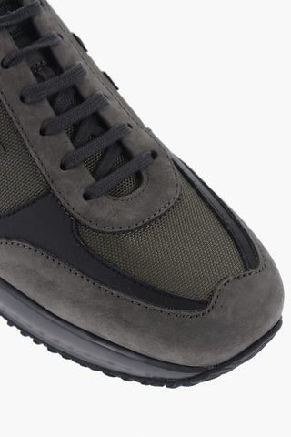 Suede and Fabric INTERACTIVE Low-Top Sneakers