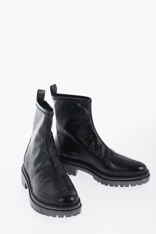 MICHAEL Faux Textured Leather COMET Ankle Boots 