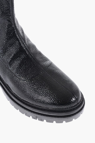 MICHAEL Faux Textured Leather COMET Ankle Boots 