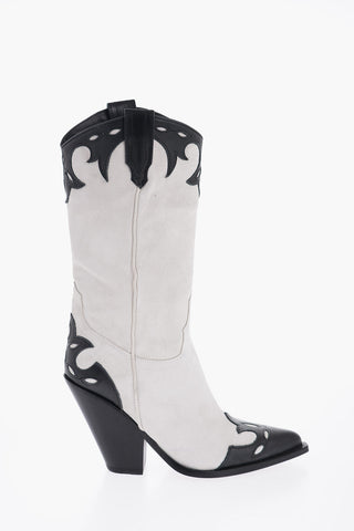 Suede RODEO Western Boots Heel 11cm