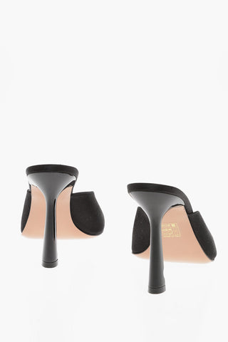 Solid Color Satin LOLLIPOP Mules with Bead Detail on the Heel 10cm