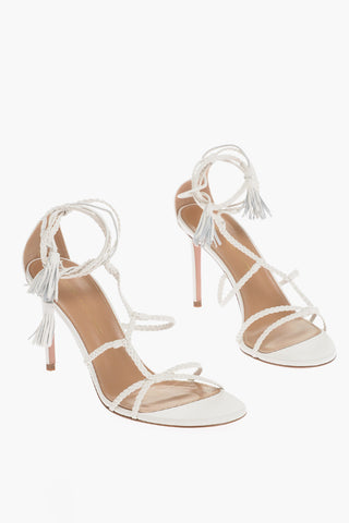 Leather BRASILIA Lace-up Sandals Heel 8.5cm