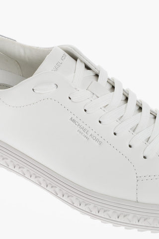 MICHAEL Leather GROVE Low-Top Sneakers with All Over Monogram on the Sole