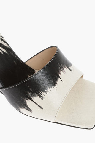 Square Toe Leather GAIA Sandals with Wedge 9cm