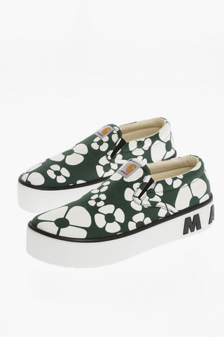 CARHARTT Floral-Printed Slip On Sneakers with Embossed Logo