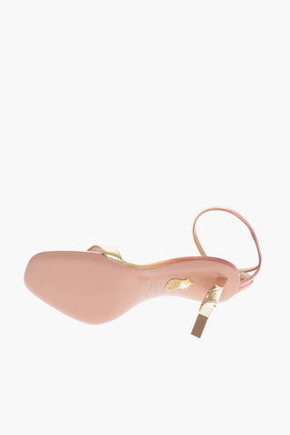 Degradè Effect Metallic Leather TWIST Ankle-Strap Sandals with Sculptural Heel 10.5cm
