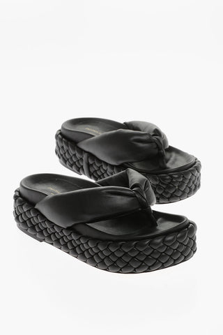 Faux Leather HENRY Thong Sandals with Platform 4.5cm