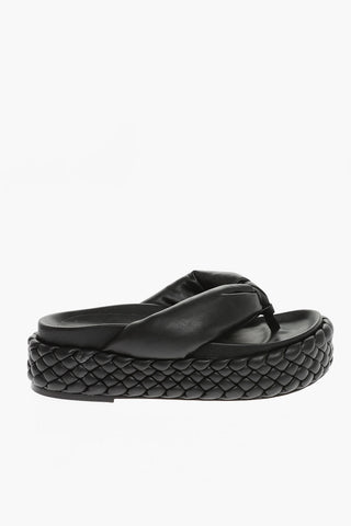 Faux Leather HENRY Thong Sandals with Platform 4.5cm