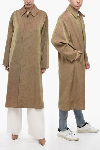 UNISEX MM1 Viscose-blend Trench Coat with Hidden Placket