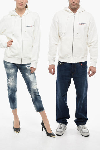 RED TAG UNISEX Felpa S-GINN in Tinta Unita con Logo Stampato