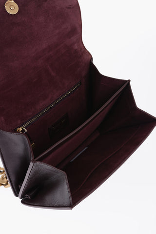 Leather DIOR DIRECTION Bag with Chain Shoulder Strap and Golden Details