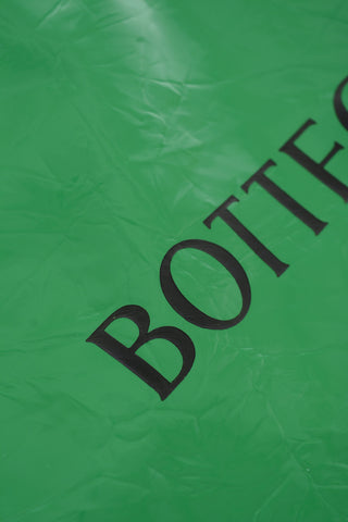 Creased Leather BADGE Drawstring Bag with Engraved Logo