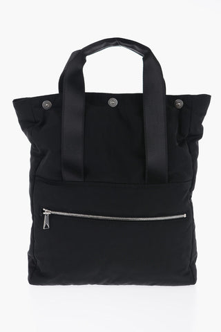 Solid Color Padded Maxi tote Bag wit Snap Buttons Closure
