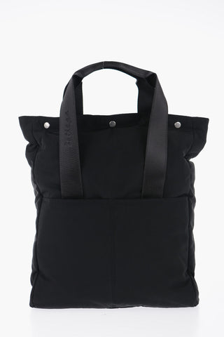 Solid Color Padded Maxi tote Bag wit Snap Buttons Closure