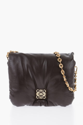 Padded Soft Leather GOYA Bag with Chain Shoulder Strap