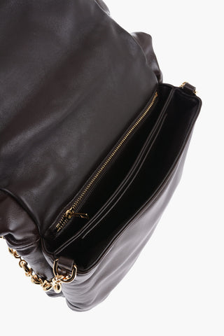 Padded Soft Leather GOYA Bag with Chain Shoulder Strap