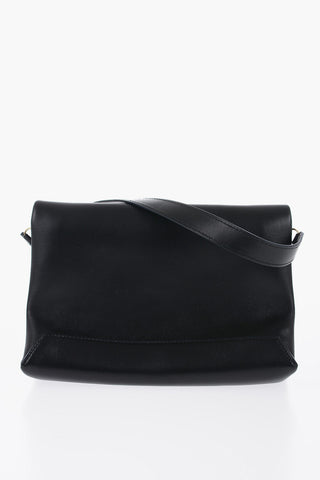 Leather Shoulder Bag with Golden Detail
