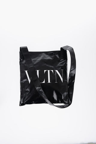 GARAVANI VLTN Patent Leather Shoulder Bag wit Double Handle