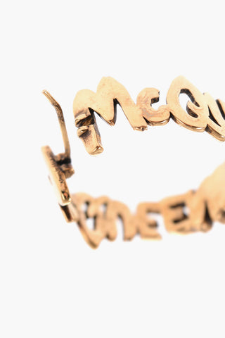 Golden-Effect Hoop Earrings with Central Jewel