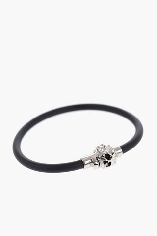 Bracciale in Gomma con Chiusura Magnetica a Teschio