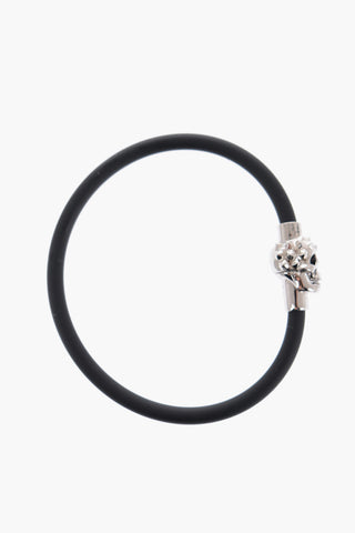 Bracciale in Gomma con Chiusura Magnetica a Teschio