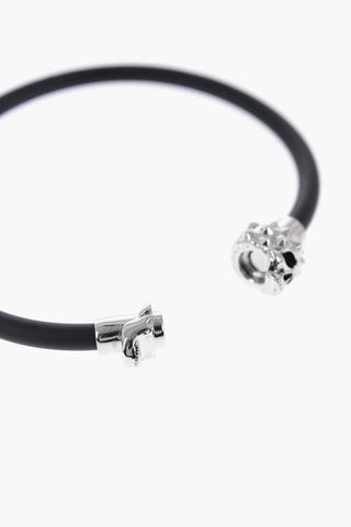 Bracciale in Gomma con Chiusura Magnetica a Teschio