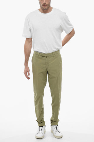 Slim Fit Trousers with Welt Pockets