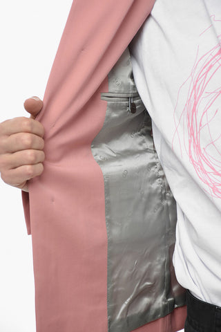 Wool Blazer with Hidden Placket