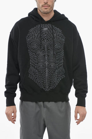 Brushed Cotton BODY STITCH Hoodie with Embroidery