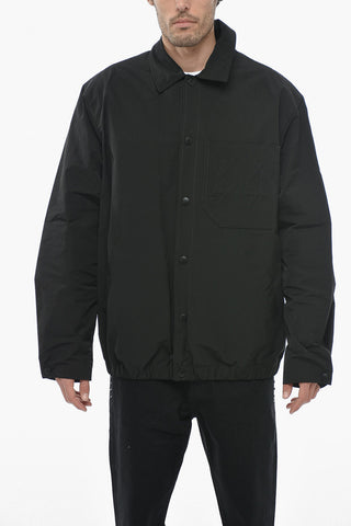 Cotton Blend Overshirt with Logoed Breast-pocket