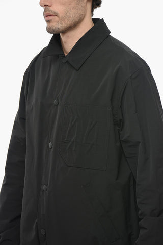Cotton Blend Overshirt with Logoed Breast-pocket