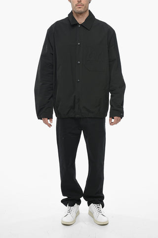 Cotton Blend Overshirt with Logoed Breast-pocket