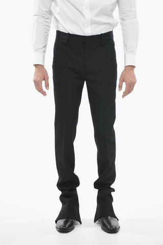 SEASONAL Wool WAVE TAG Pants with Ankle Zips