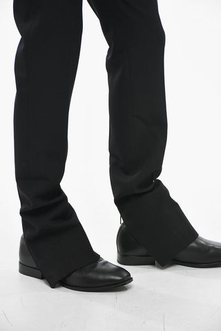 SEASONAL Wool WAVE TAG Pants with Ankle Zips