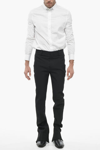 SEASONAL Wool WAVE TAG Pants with Ankle Zips
