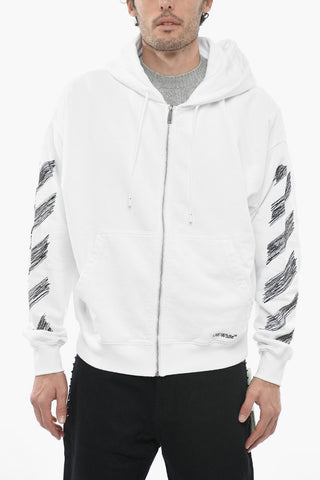 SEASONAL Front Zipped SCRIBBLE DIAG Hoodie