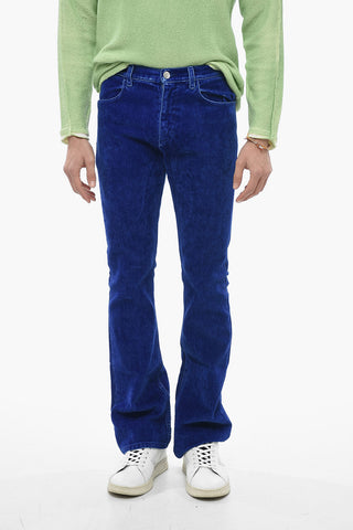 Flocked Denim Bootcut Jeans with Belt Loops 22cm