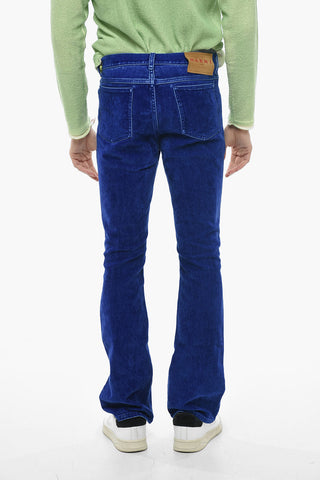 Flocked Denim Bootcut Jeans with Belt Loops 22cm