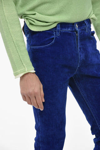Flocked Denim Bootcut Jeans with Belt Loops 22cm